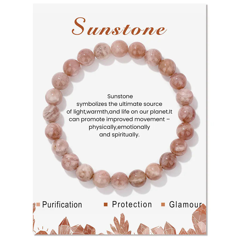 Handmade Elastic String Bracelet with Natural Stones