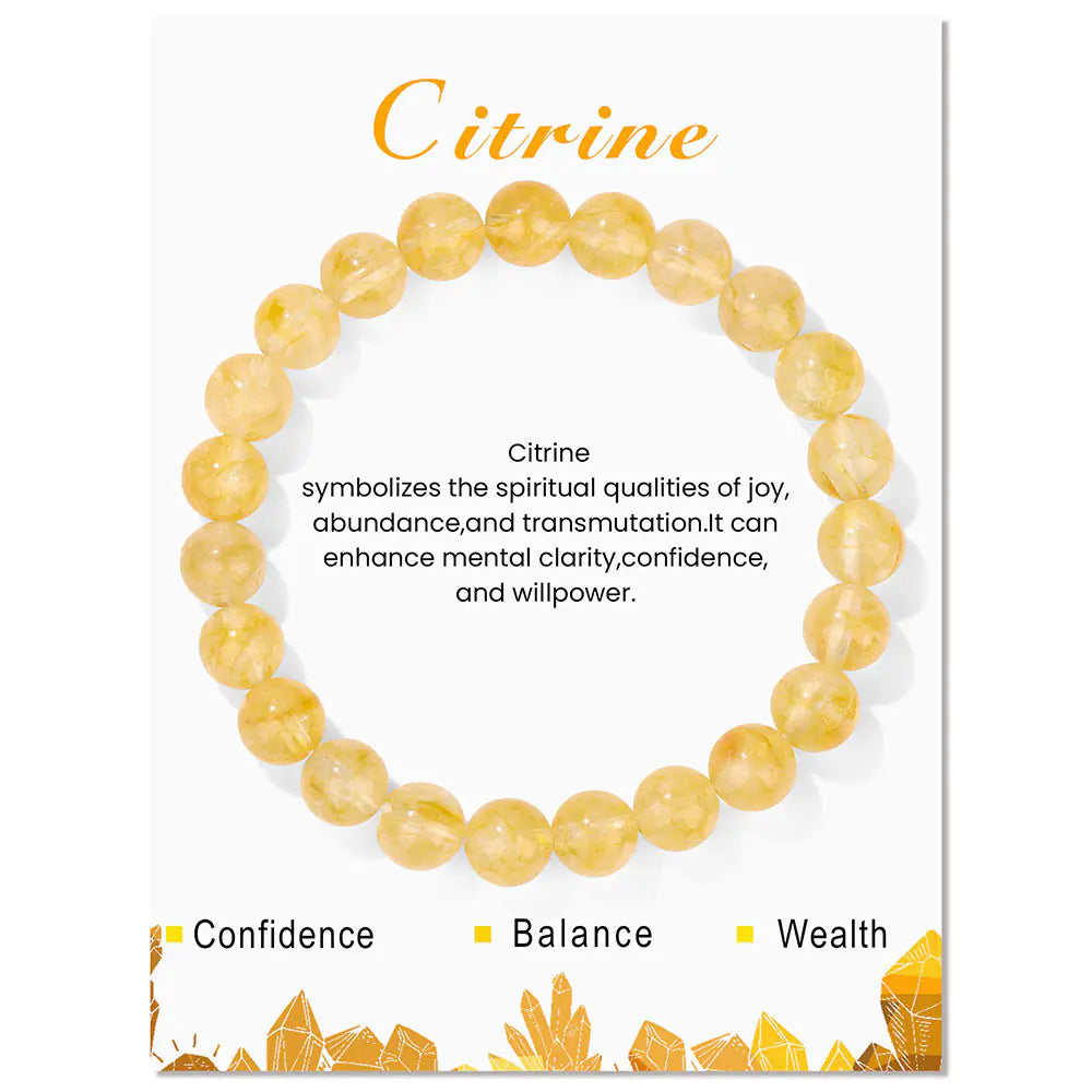 Handmade Elastic String Bracelet with Natural Stones