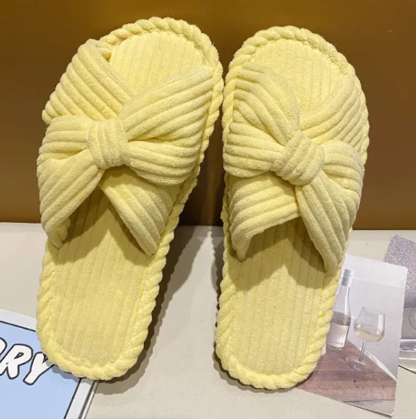 Cute Cotton and Linen Home Slippers