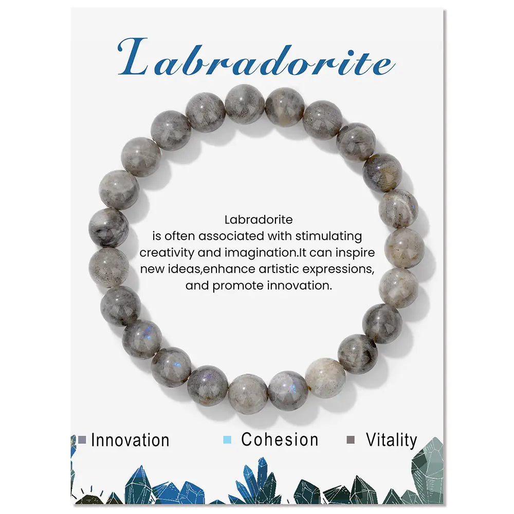 Handmade Elastic String Bracelet with Natural Stones