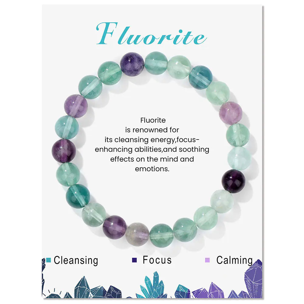 Handmade Elastic String Bracelet with Natural Stones