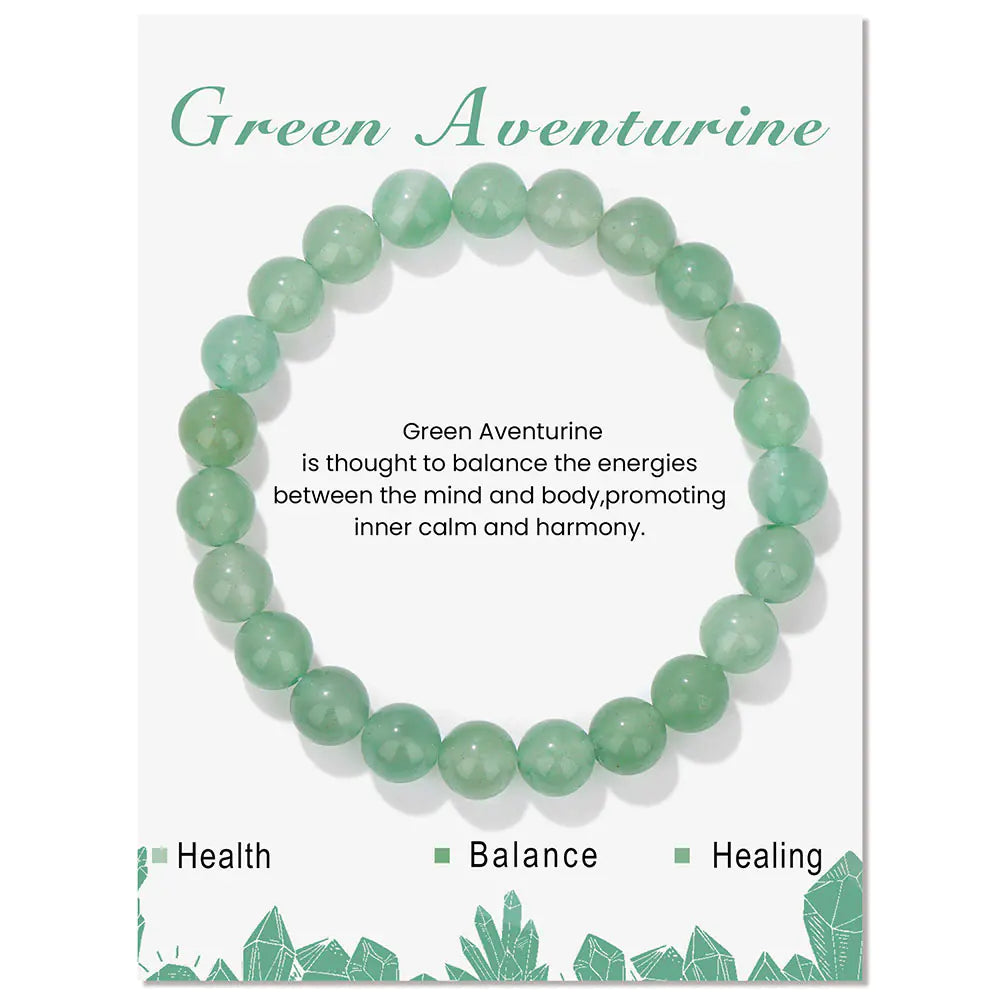 Handmade Elastic String Bracelet with Natural Stones