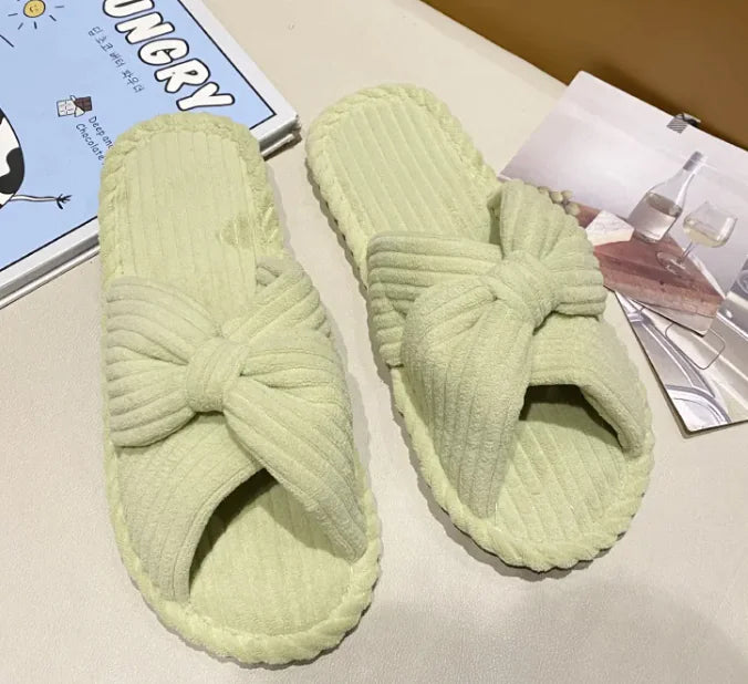 Cute Cotton and Linen Home Slippers