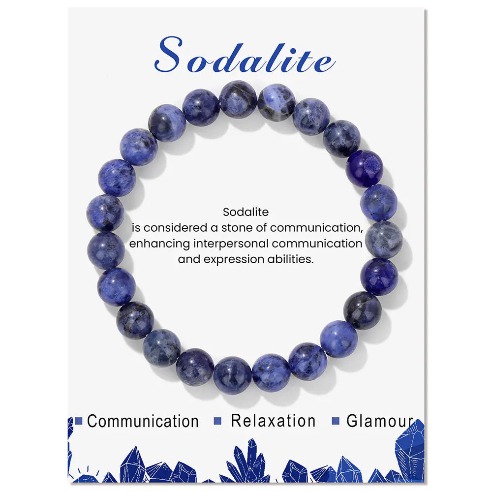 Handmade Elastic String Bracelet with Natural Stones