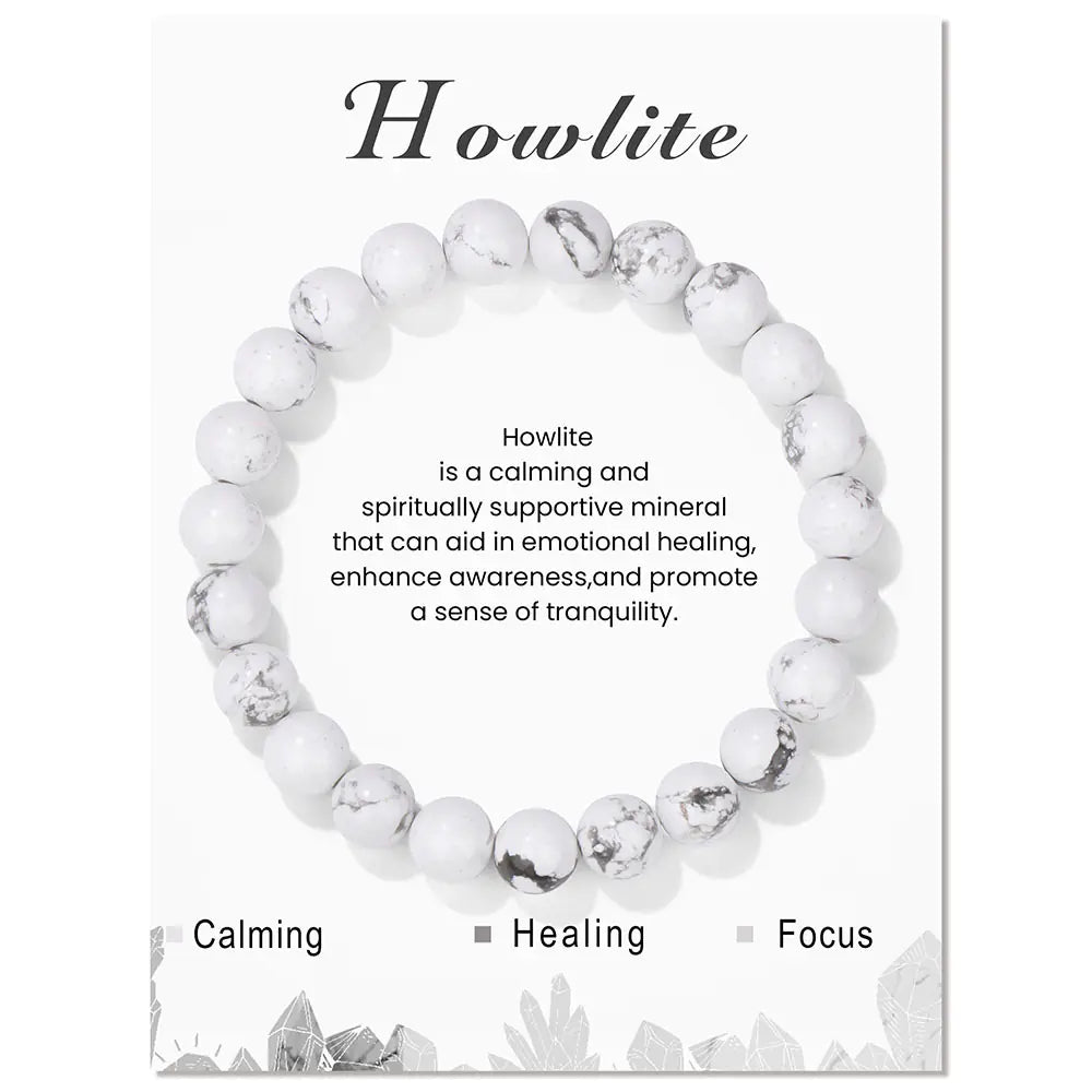 Handmade Elastic String Bracelet with Natural Stones