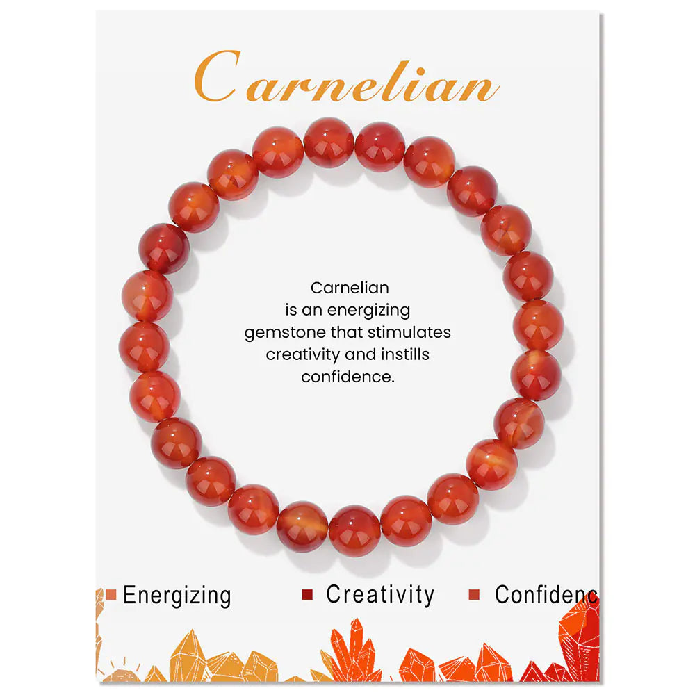 Handmade Elastic String Bracelet with Natural Stones