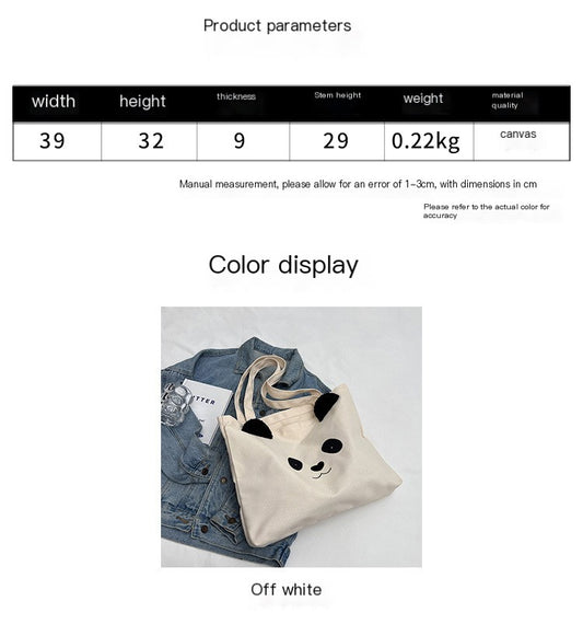 Eco-Friendly Panda Canvas Bag