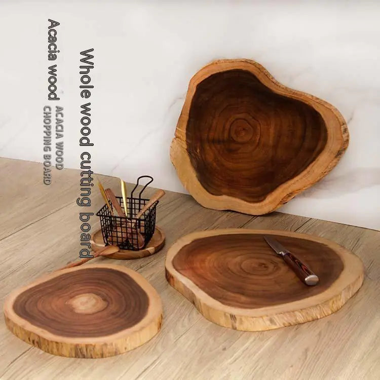 Irregular Wooden Cutting Board for Chopping and Serving