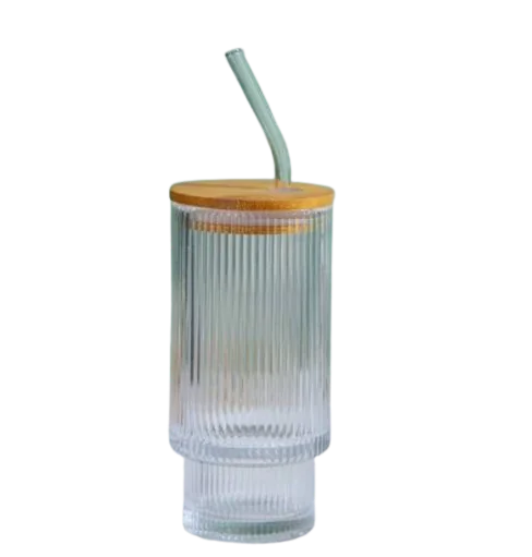Glass Tumbler with Bamboo Lid