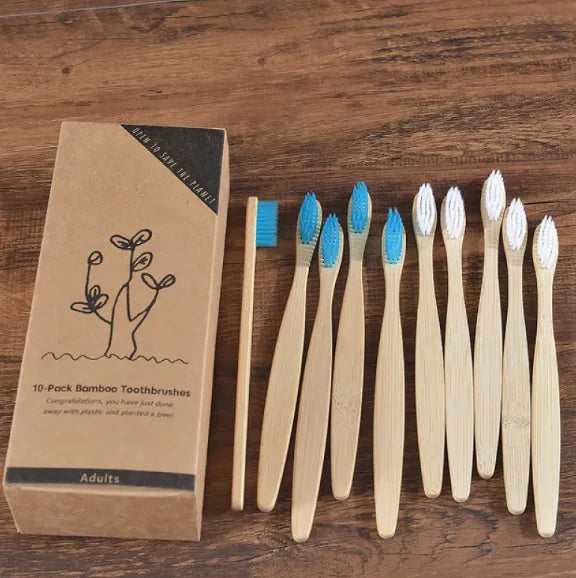 Mixed Color Bamboo Toothbrush