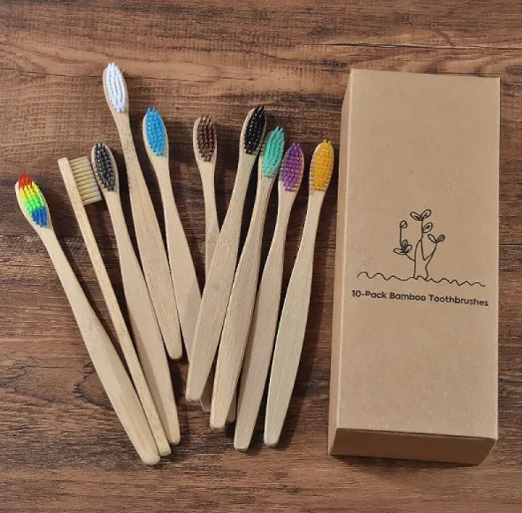Mixed Color Bamboo Toothbrush