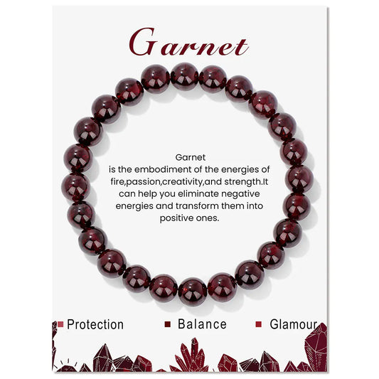 Handmade Elastic String Bracelet with Natural Stones