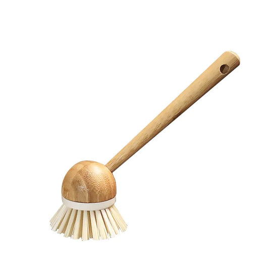 Natural Bamboo Handle Dish Brush for Kitchen Cleaning